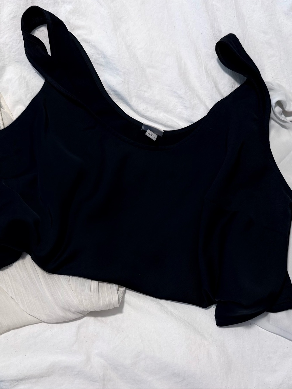Bundle Cold-Shoulder  Black, cream and white Tank Top - Women's Classic